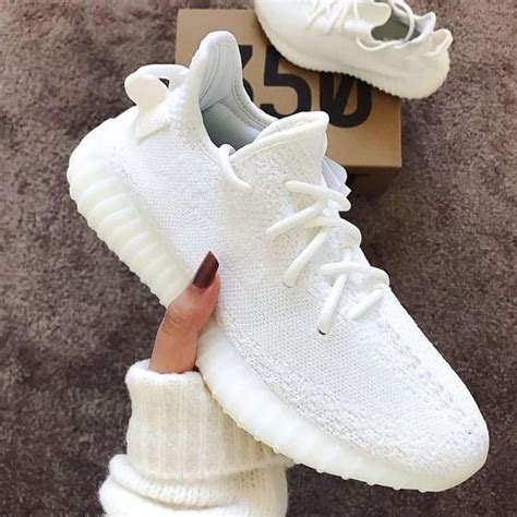 womens white yeezy|white yeezys girl.